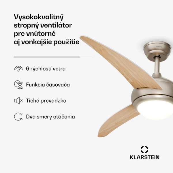 Stropný ventilátor El Paso so svetlom | 132 cm | 35 W